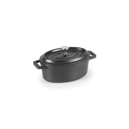 Cacerola oval con tapa negra Mini Cocotte