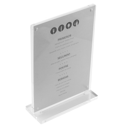 Acrylic table-top menu holder