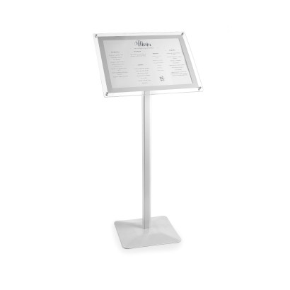 Acrylic lectern + acrylic menu holder