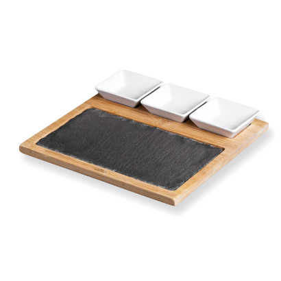 Appetizer slate & bamboo board