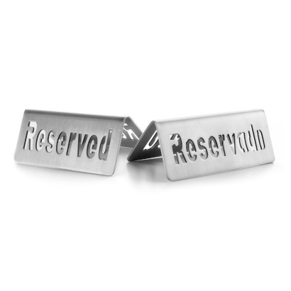 Placa indicador reservado Inox