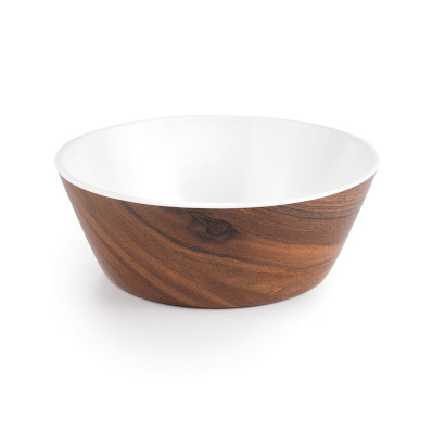 Wood round bowl