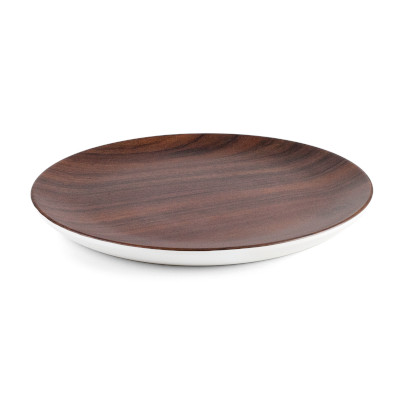 Wood round plate