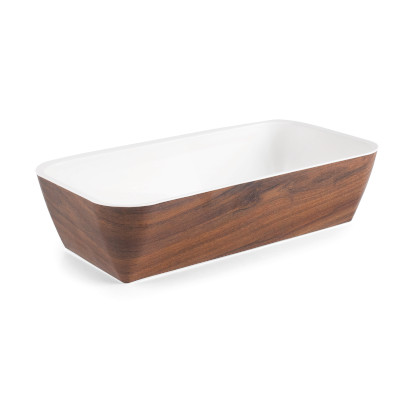 Wood rectangular bowl