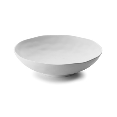 Round serving plate White