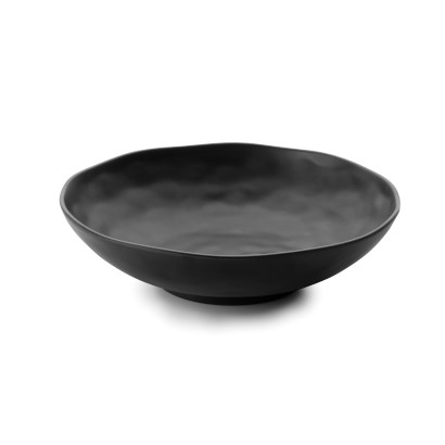 Round serving dish Black