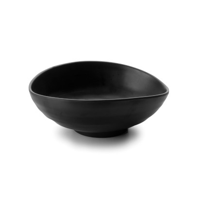 Black oval bowl