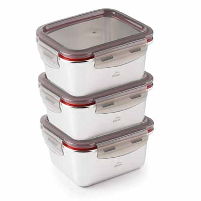 Set with 3 EcoInox containers