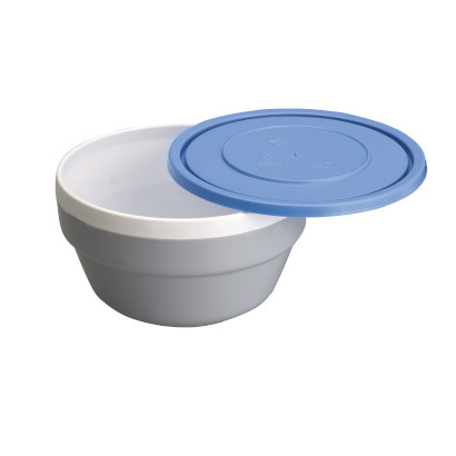 Double walled polycarbonate bowl with lid