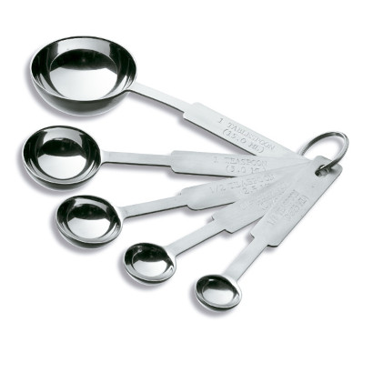 Set 5 stainless steel measuring spoons