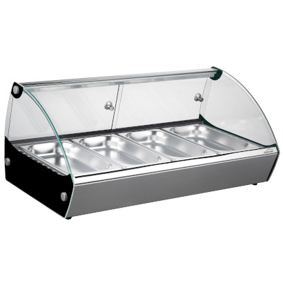 Thermal display case with trays