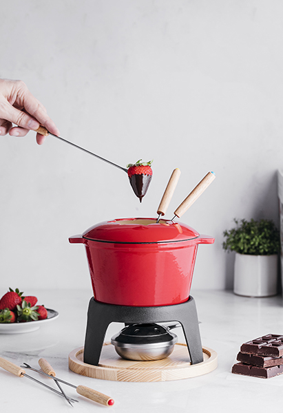 Fondue y chocolatera